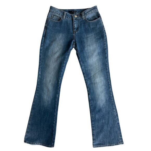 Willi Smith Denim - Willi Smith Y2K Skinny Flare Blue Jeans Womens Size 4 Medium Wash Low Rise 28x32